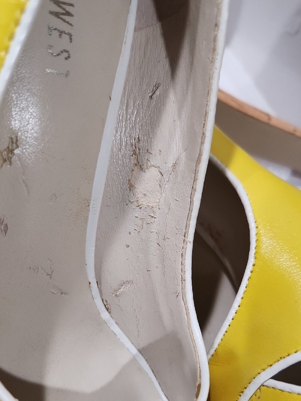 Nine West Bright Yellow Peep-Toe Heels - Picture 14 of 15